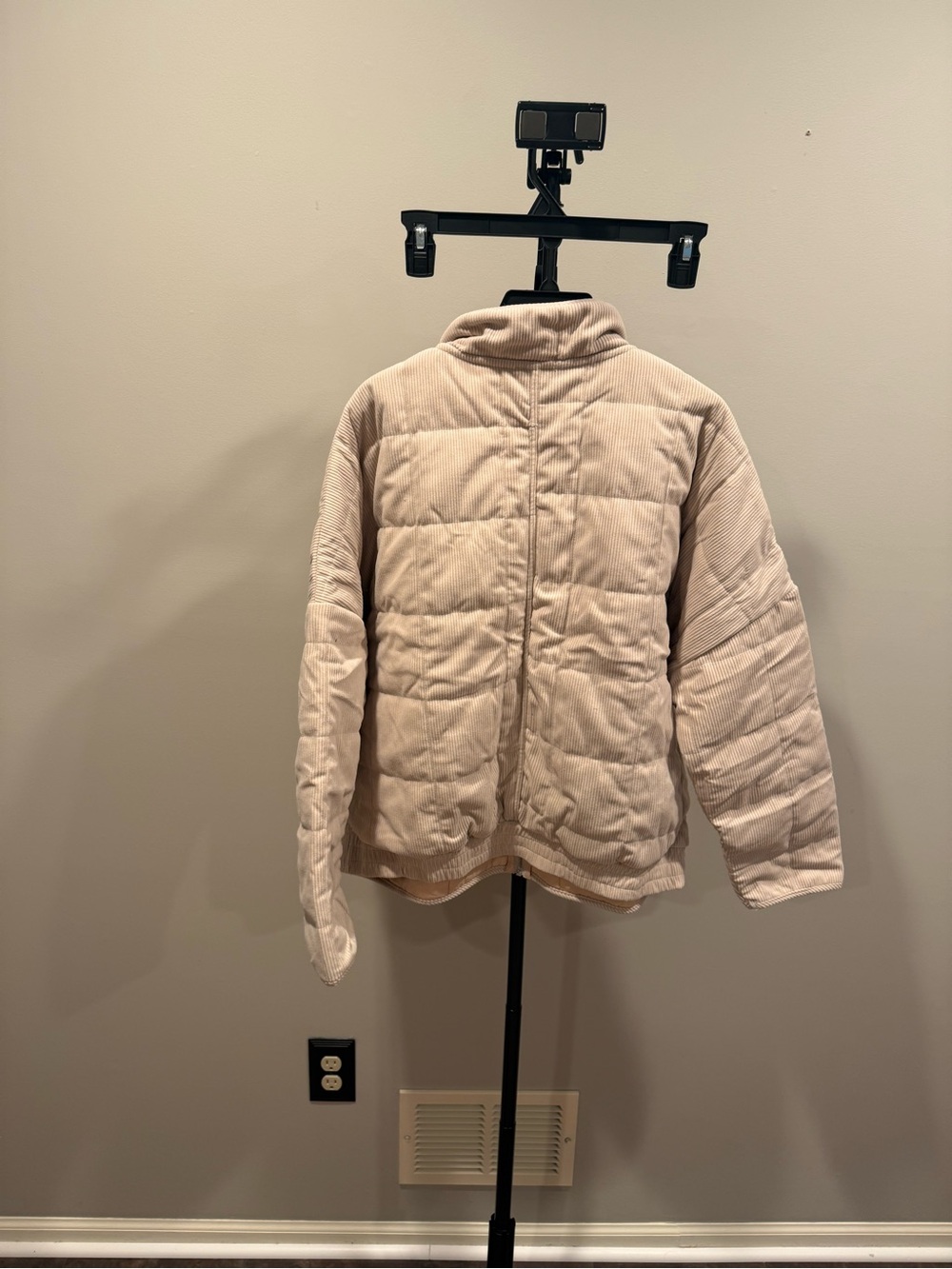 Altar'd State Light Beige Quilted Corduroy Puffer Jacket - Picture 7 of 7